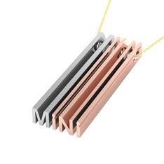 925 ayar gümüş kolye (40 cm altın rolo zincir)