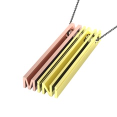 8 ayar rose altın kolye (40 cm gümüş rolo zincir)