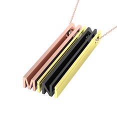 925 ayar rose altın kaplama gümüş kolye (40 cm gümüş rolo zincir)