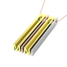 925 ayar altın kaplama gümüş kolye (40 cm gümüş rolo zincir)