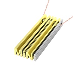 8 ayar altın kolye (40 cm gümüş rolo zincir)