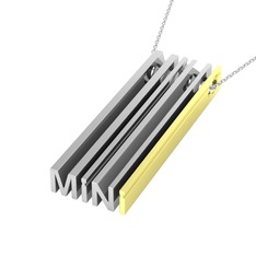 925 ayar gümüş kolye (40 cm beyaz altın rolo zincir)