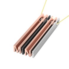 14 ayar rose altın kolye (40 cm altın rolo zincir)