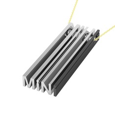 925 ayar gümüş kolye (40 cm altın rolo zincir)
