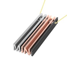 925 ayar gümüş kolye (40 cm altın rolo zincir)