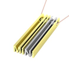 8 ayar altın kolye (40 cm gümüş rolo zincir)