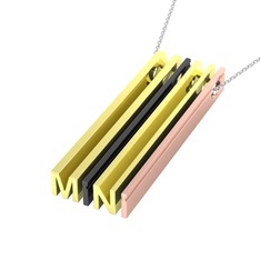 925 ayar altın kaplama gümüş kolye (40 cm gümüş rolo zincir)