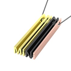 8 ayar altın kolye (40 cm gümüş rolo zincir)