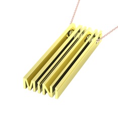 925 ayar altın kaplama gümüş kolye (40 cm rose altın rolo zincir)