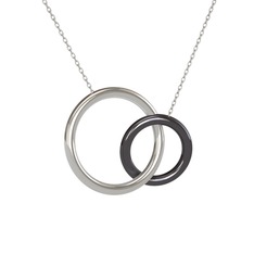 18 ayar beyaz altın kolye (40 cm beyaz altın rolo zincir)