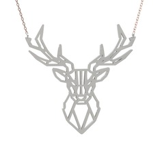 925 ayar gümüş kolye (40 cm rose altın rolo zincir)