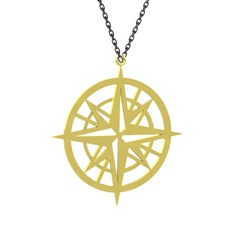 925 ayar altın kaplama gümüş kolye (40 cm gümüş rolo zincir)