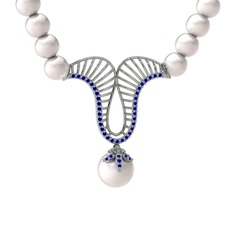 Norah İnci Kolye - Inci ve lab safir 925 ayar gümüş kolye #1mhhvtx