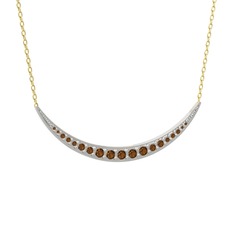 Dumanlı kuvars 925 ayar gümüş kolye (40 cm gümüş rolo zincir)