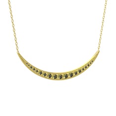 Peridot 8 ayar altın kolye (40 cm altın rolo zincir)