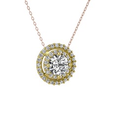 Lyra Kolye - Swarovski 14 ayar altın kolye (40 cm gümüş rolo zincir) #19rmre8
