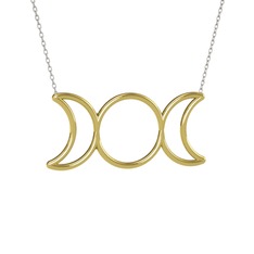Liliith Kolye - 8 ayar altın kolye (40 cm beyaz altın rolo zincir) #1ftec5k