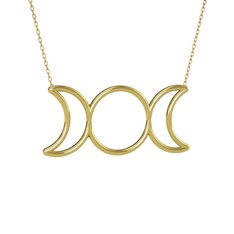 Liliith Kolye - 8 ayar altın kolye (40 cm altın rolo zincir) #1otmpbh