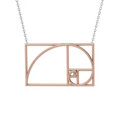 925 ayar rose altın kaplama gümüş kolye (40 cm beyaz altın rolo zincir)