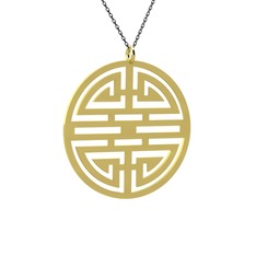 14 ayar altın kolye (40 cm gümüş rolo zincir)