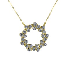 Lily Kolye - Pırlanta 18 ayar altın kolye (0.972 karat, 40 cm altın rolo zincir) #1fti2x4