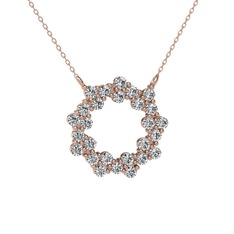 Lily Kolye - Swarovski 8 ayar rose altın kolye (40 cm gümüş rolo zincir) #mjjhun