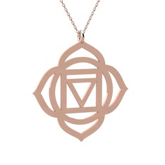 18 ayar rose altın kolye (40 cm rose altın rolo zincir)