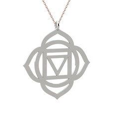 Muladhara Çakra Kolye - 925 ayar gümüş kolye (40 cm gümüş rolo zincir) #1y0ffyx