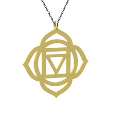 925 ayar altın kaplama gümüş kolye (40 cm gümüş rolo zincir)