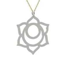 925 ayar gümüş kolye (40 cm altın rolo zincir)