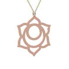 14 ayar rose altın kolye (40 cm altın rolo zincir)