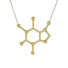 18 ayar altın kolye (40 cm gümüş rolo zincir)