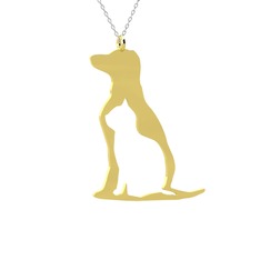 Shunig Kolye - 8 ayar altın kolye (40 cm beyaz altın rolo zincir) #z31kpq