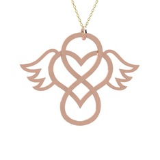 8 ayar rose altın kolye (40 cm altın rolo zincir)