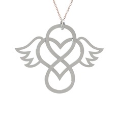 Meryem Kolye - 925 ayar gümüş kolye (40 cm rose altın rolo zincir) #l8hd3m