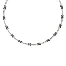 Arilda Kolye - 925 ayar siyah rodyum kaplama gümüş kolye #hnolx9