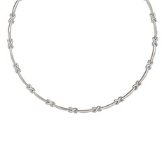 8 ayar beyaz altın kolye