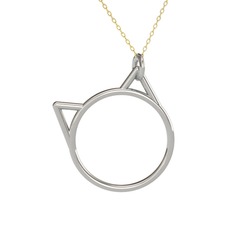 925 ayar gümüş kolye (40 cm altın rolo zincir)