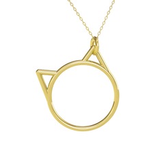Pisica Kedi Kolye - 8 ayar altın kolye (40 cm altın rolo zincir) #oy4tpp