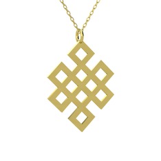 Karma Kolye - 8 ayar altın kolye (40 cm altın rolo zincir) #1d16nrb