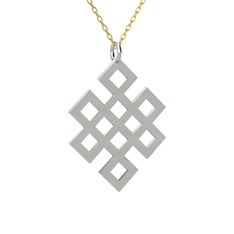 8 ayar beyaz altın kolye (40 cm altın rolo zincir)