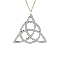 Triquetra Kolye - 925 ayar gümüş kolye (40 cm altın rolo zincir) #1ww6m7e