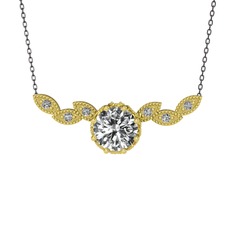Lilja Kolye - Swarovski 18 ayar altın kolye (40 cm gümüş rolo zincir) #b1ids5
