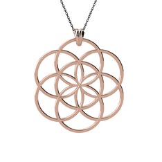 925 ayar rose altın kaplama gümüş kolye (40 cm gümüş rolo zincir)