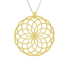 925 ayar altın kaplama gümüş kolye (40 cm rose altın rolo zincir)