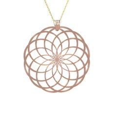 14 ayar rose altın kolye (40 cm altın rolo zincir)