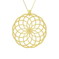 Torus Kolye - 925 ayar altın kaplama gümüş kolye (40 cm gümüş rolo zincir) #1vkdqhm