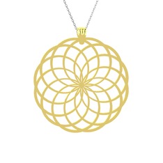 925 ayar altın kaplama gümüş kolye (40 cm beyaz altın rolo zincir)