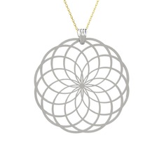 18 ayar beyaz altın kolye (40 cm altın rolo zincir)