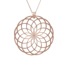 925 ayar rose altın kaplama gümüş kolye (40 cm rose altın rolo zincir)